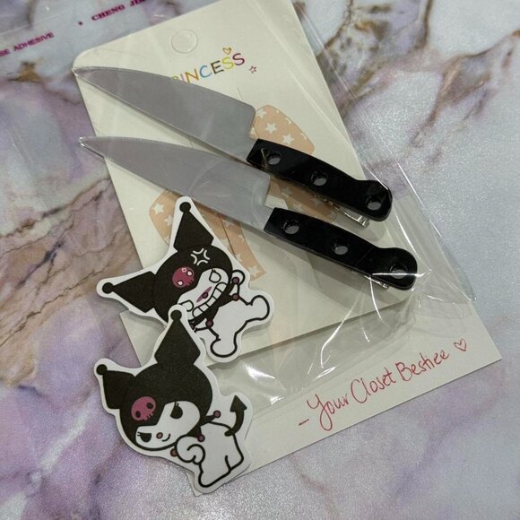 unbranded Accessories - Set Of 2 Piece Reflective knife hair clip.